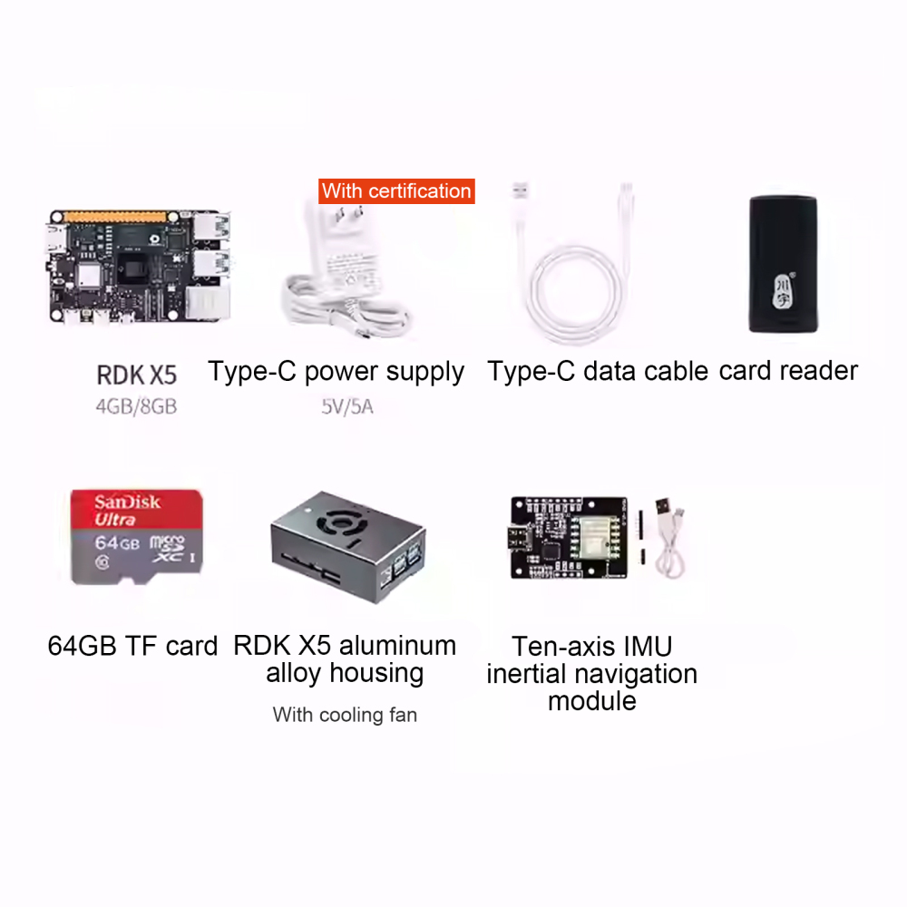 D-Robotics RDK X5 Development Kit with 10 TOPS AI Chip, 8-core CPU, Rich Interfaces for Smart Robot Applications