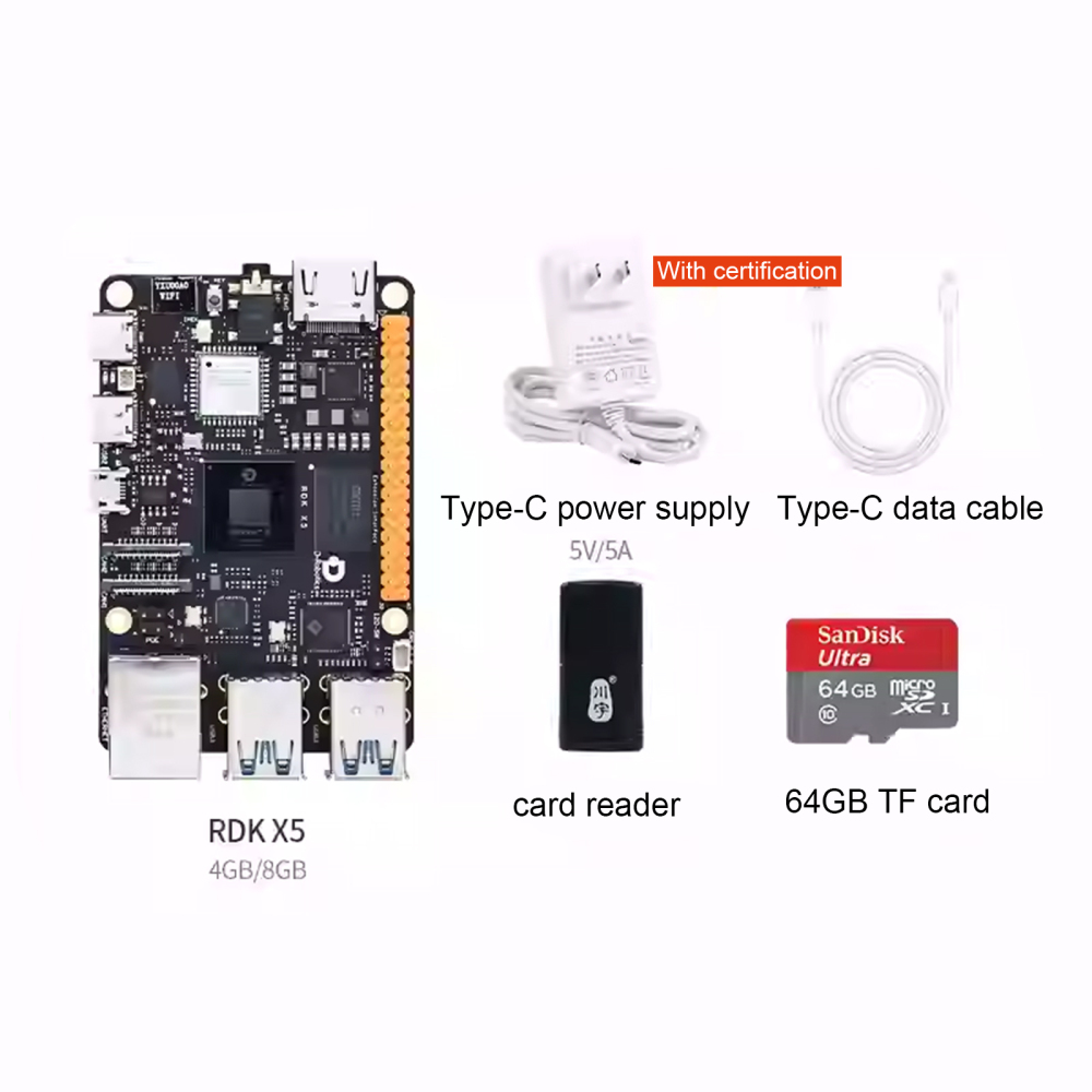 D-Robotics RDK X5 Development Kit with 10 TOPS AI Chip, 8-core CPU, Rich Interfaces for Smart Robot Applications