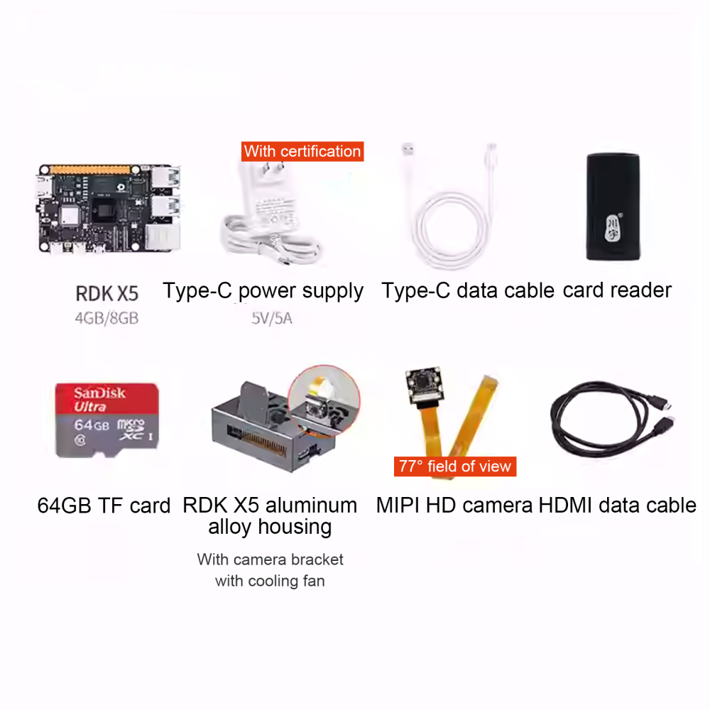 D-Robotics RDK X5 Development Kit with 10 TOPS AI Chip, 8-core CPU, Rich Interfaces for Smart Robot Applications