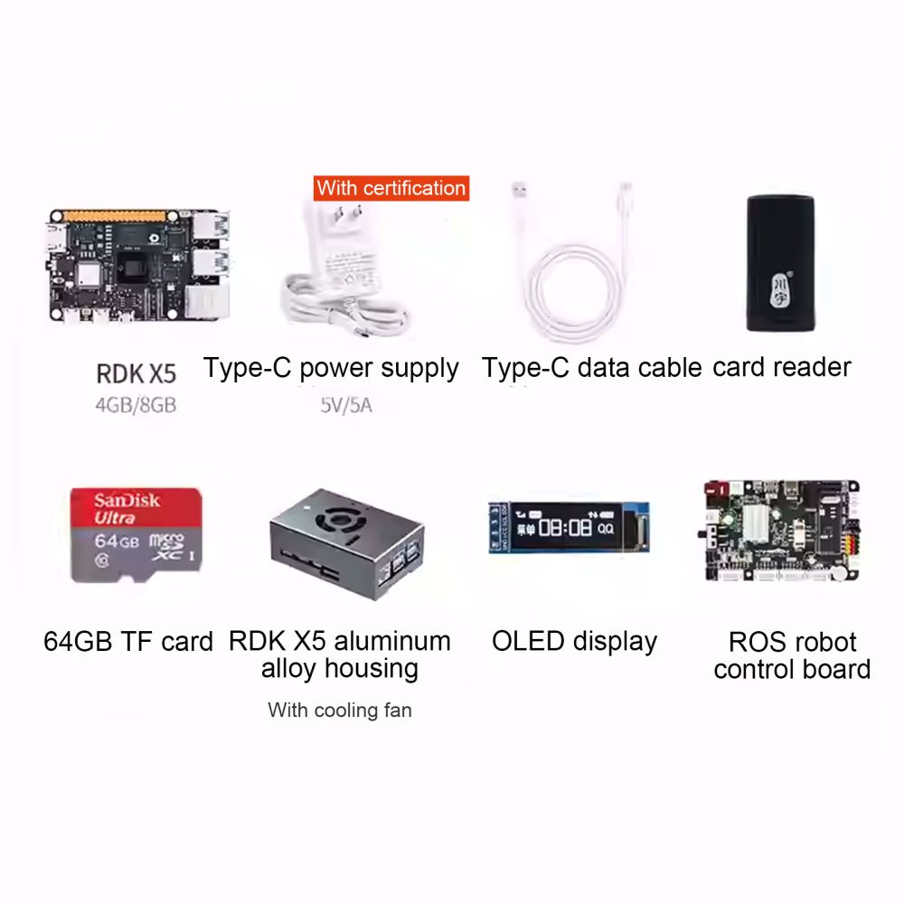 D-Robotics RDK X5 Development Kit with 10 TOPS AI Chip, 8-core CPU, Rich Interfaces for Smart Robot Applications