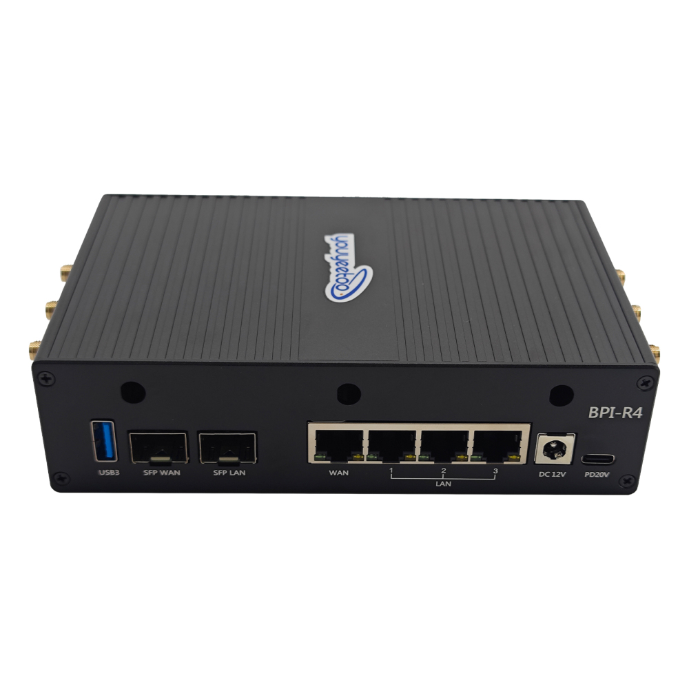 BPI-R4 Router board - MediaTek MT7988A Support WIFI6 WIFI7 10G SFP 4 GbE Port