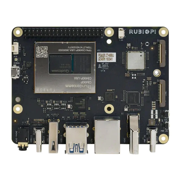 Rubik Pi 3 Qualcomm QCS6490 AI Developer Board Kit - 8GB LPDDR4x RAM 128GB UFS2.2 EMMC - 12TOPS NPU, Linux Single Board Computer, 4K HDMI Gbe Port For AI Projects Computing