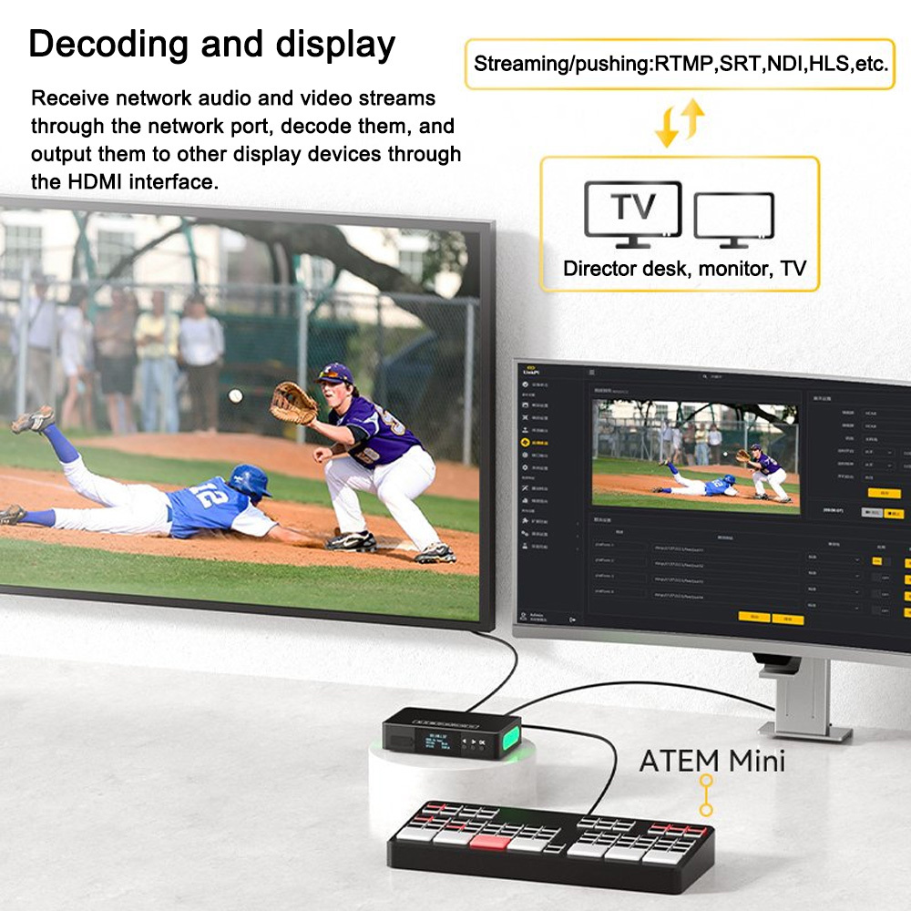 LinkPi ENC1V3P -  4K30 HDMI NDI Encoder, Built-in Tally Light Support PoE Power, RTSP/RTMP/HTTP/HLS