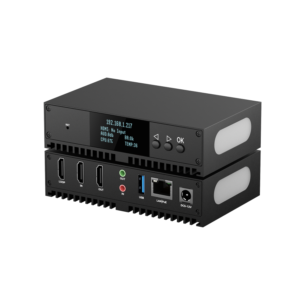 LinkPi ENC1Pro - 4K@60fps NDI Video Encoder - 2xHDMI IN, Built in Tally Light for  Live Streaming , H265(HEVC) , SRT