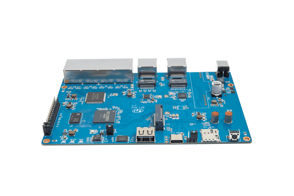 Banana Pi BPI-RV2 - RISC-V Openwrt Router - 1x 2.5GbE, 5x GbE RJ45 Port, RISC-V Router development Board