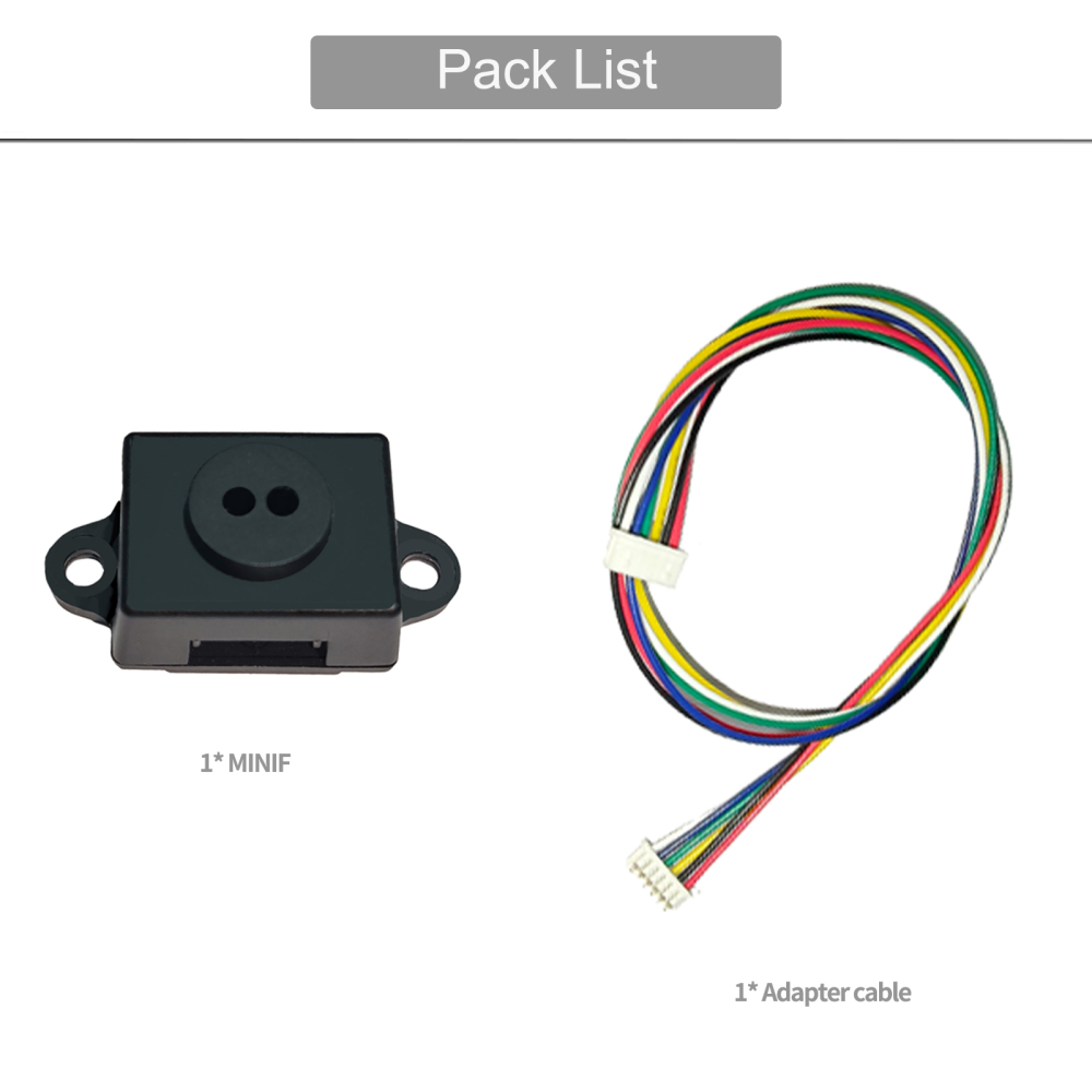 NURATEK MINIF TOF LidarRanging Module, Compact Size Light Weight, High Accuracy ±3% 20mm to 4000mm, Anti-interference, for Industrial Automation/Robotics/Screen Photography, 20mm-4000mm Detection Range, 940nm Wavelength, Class 1 Laser Safety