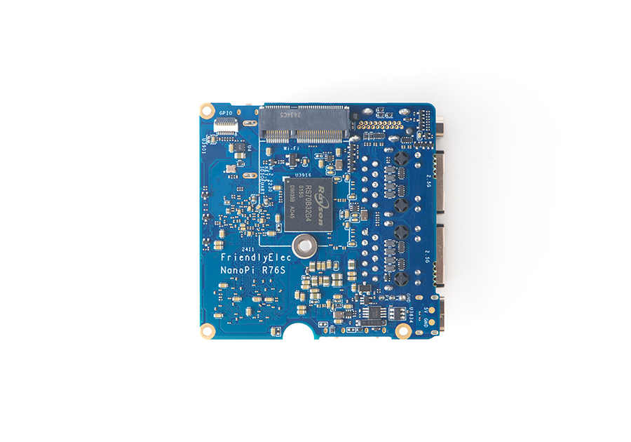 NanoPi R76S RK3576 Router Development Board - Dual 2.5Gbps Ethernet, 4GB LPDDR4X, 32GB eMMC, HDMI 2.0, USB 3.2, M.2 Slot - Ideal for Soft Routers & IoT