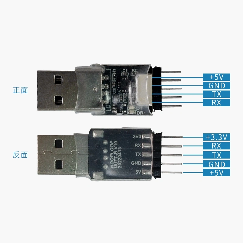 Nooploop USB to TTL Adatper - NUTT-B NUTT-C CH343 Chip