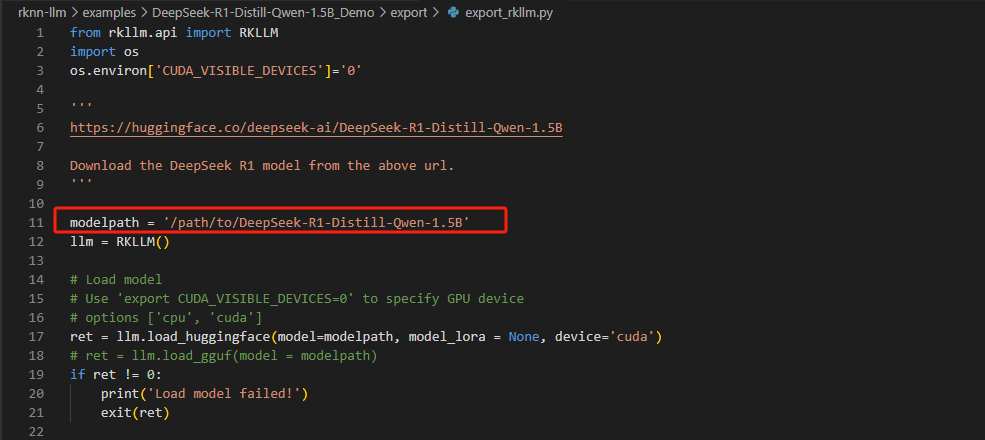 Code for DeepSeek model conversion to RKLLM