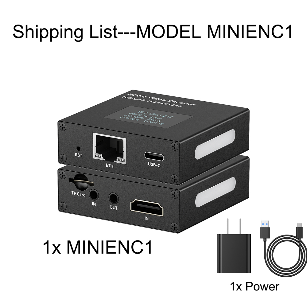 Linkpi MINIENC1 - 1080P60Hz HDMI Capture Card, UVC Capture Card, Tally Light, Micro SD Card, Hot Shoot, DIN Supported,Video Capture Applicable for Live Game Streaming, Screen Sharing