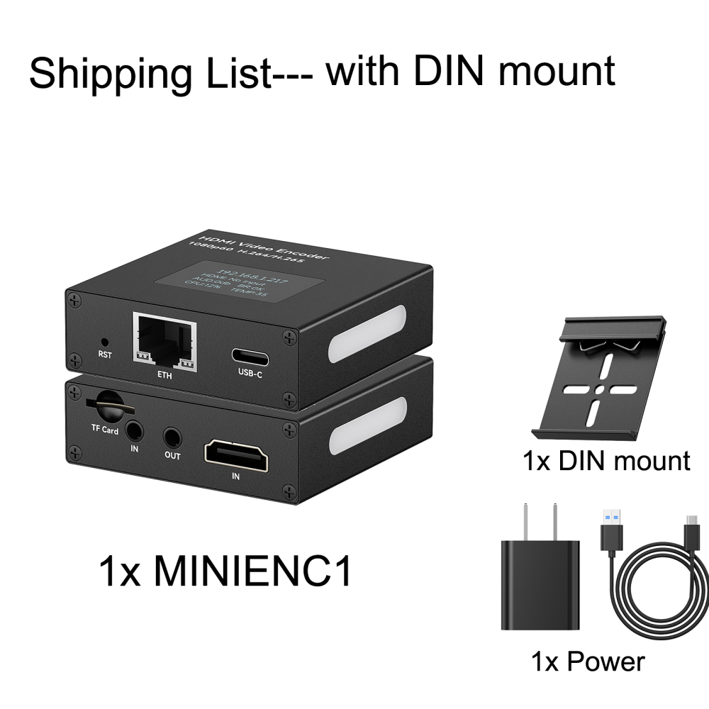 Linkpi MINIENC1 - 1080P60Hz HDMI Capture Card, UVC Capture Card, Tally Light, Micro SD Card, Hot Shoot, DIN Supported,Video Capture Applicable for Live Game Streaming, Screen Sharing