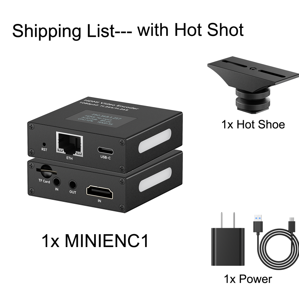 Linkpi MINIENC1 - 1080P60Hz HDMI Capture Card, UVC Capture Card, Tally Light, Micro SD Card, Hot Shoot, DIN Supported,Video Capture Applicable for Live Game Streaming, Screen Sharing