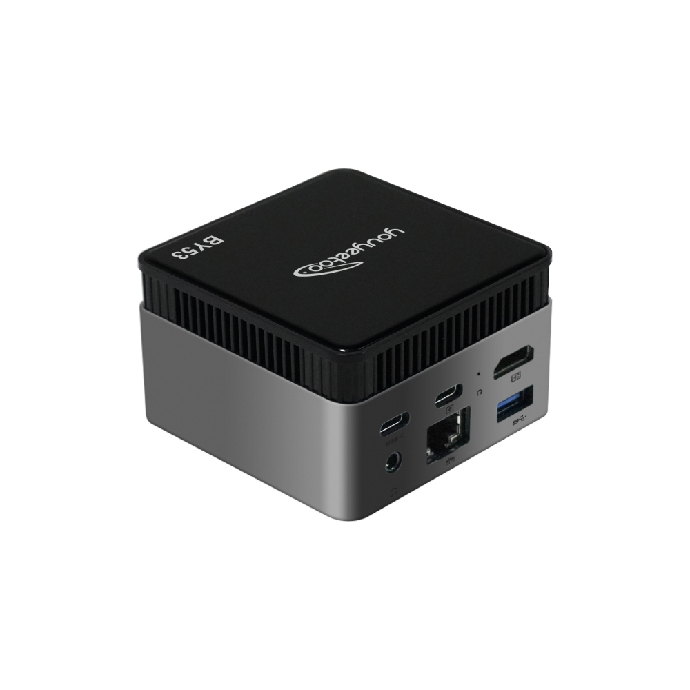 Intel N150 MINI PC youyeetoo BY53, 12GB LPDDR5, Fanless Windows 11 Pro Micro Computer, 128GB–2TB NVMe Options, 4K Dual HDMI, Gigabit Ethernet, VESA Mount Small Desktop for Home/Office