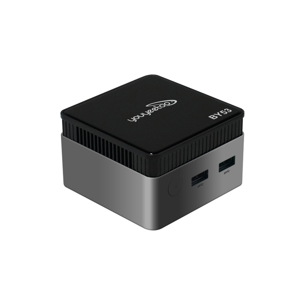 Intel N150 MINI PC youyeetoo BY53, 12GB LPDDR5, Fanless Windows 11 Pro Micro Computer, 128GB–2TB NVMe Options, 4K Dual HDMI, Gigabit Ethernet, VESA Mount Small Desktop for Home/Office