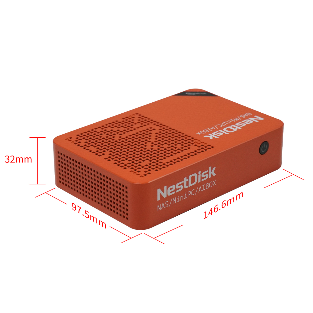 youyeetoo NestDisk Mini PC NAS 4-Bay NVMe SSD, Intel N150 Quad-Core 12GB DDR5, Dual 2.5GbE, Triple 4K@60Hz HDMI & USB-C, Personal Cloud Router Barebone