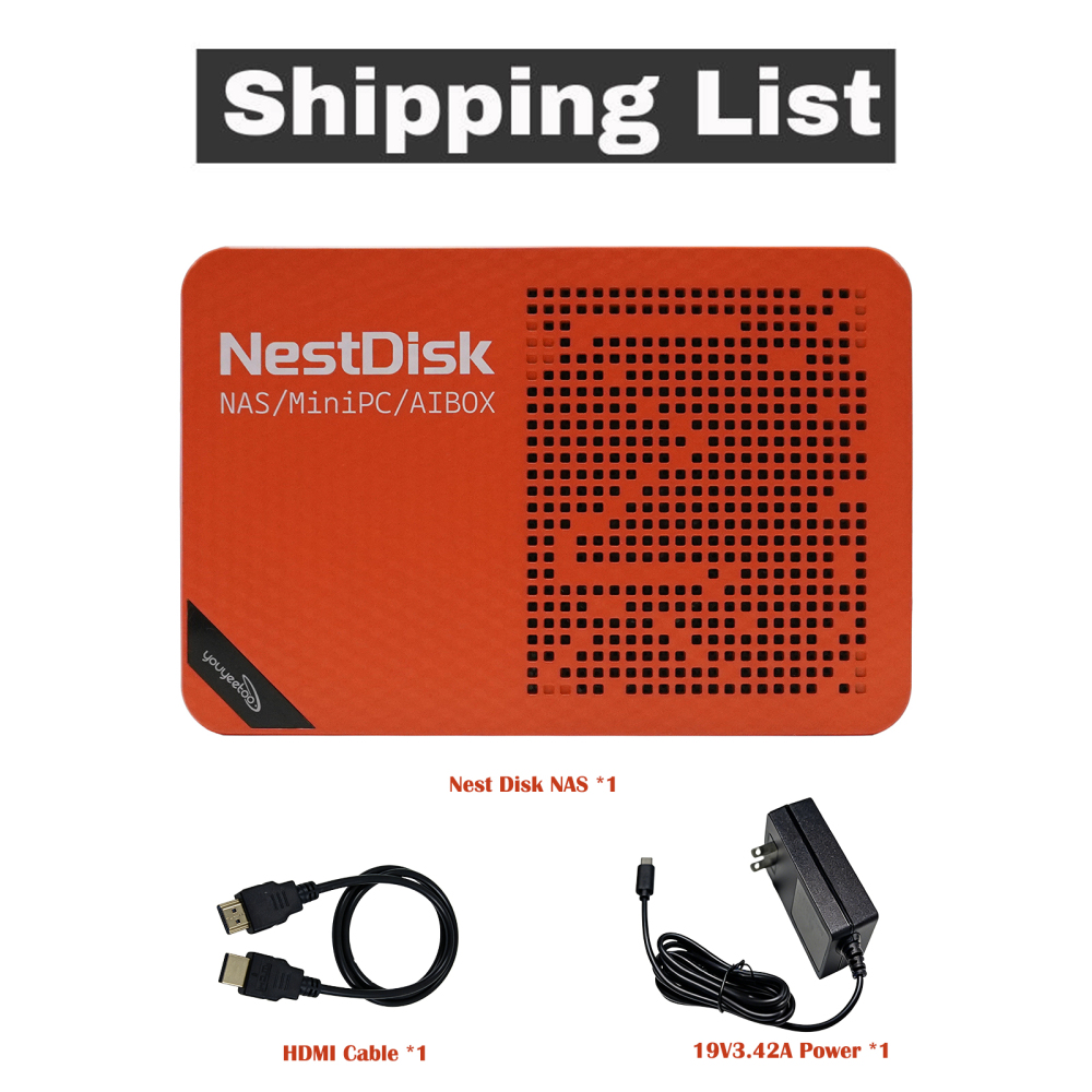 youyeetoo NestDisk Mini PC NAS 4-Bay NVMe SSD, Intel N150 Quad-Core 12GB DDR5, Dual 2.5GbE, Triple 4K@60Hz HDMI & USB-C, Personal Cloud Router Barebone