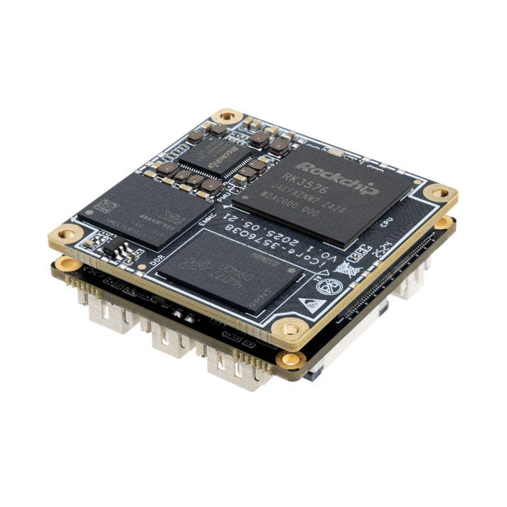 Firefly CAM-3576Q38 RK3576 Mini AI SBC – 6 TOPS NPU 8-Core 2.2GHz, 4GB/8GB/16GB LPDDR5, 4K@120fps Decode, WiFi6, 38mm Industrial Edge Computing Board for AIoT/Embedded Vision