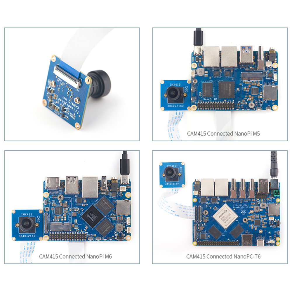 FriendlyElec 4K MIPl Camera-CAM415 for Nano pi T6, Nano pi M6, Nano pi M5 android 14