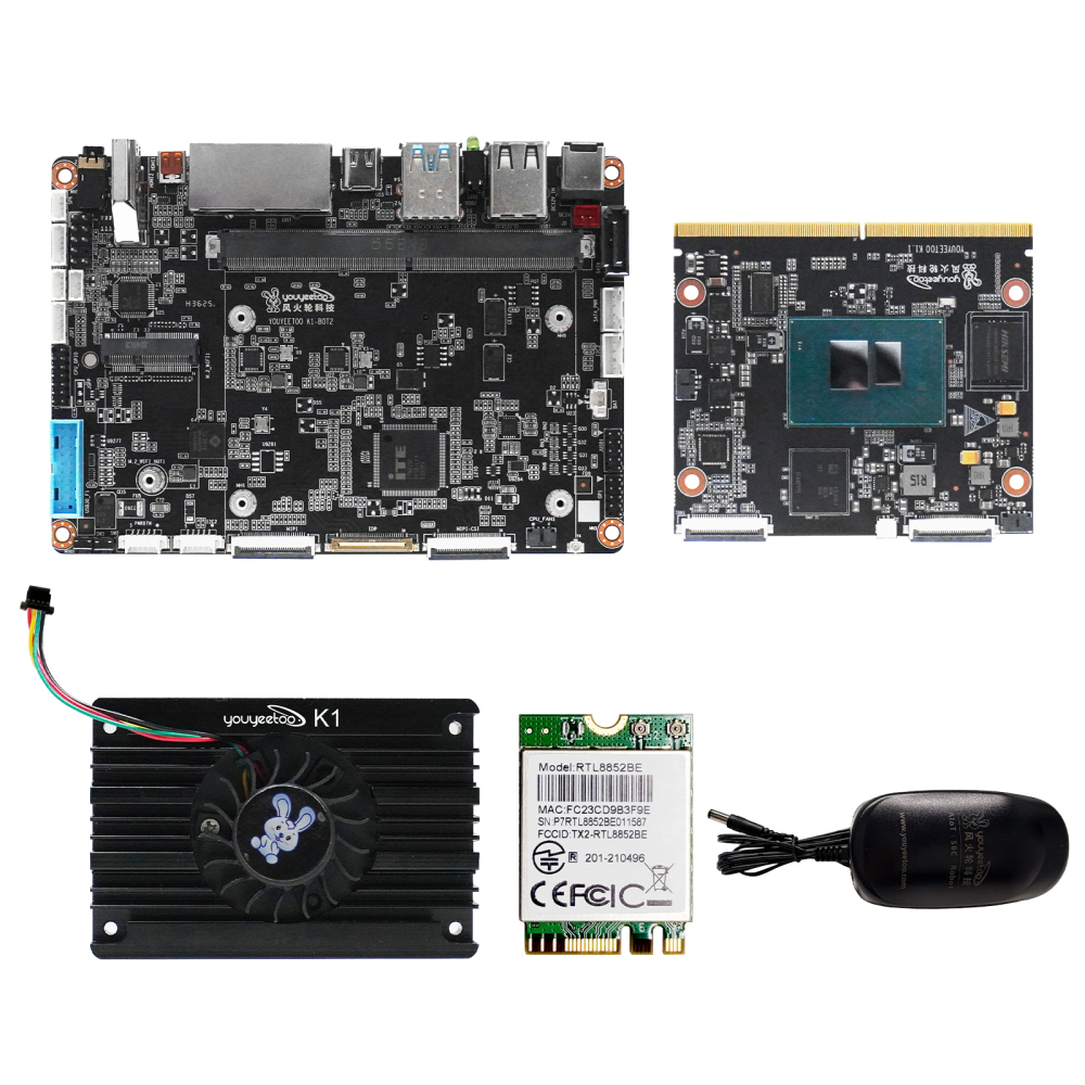 Youyeetoo K1, Palm-Sized x86 Edge Computer | Intel 12th Gen N100 Mini PC with Dual Gigabit LAN, Dual 4K HDMI, M.2 NVMe/SATA, 8 GB LPDDR5, Industrial GPIO, Windows/Linux Ready