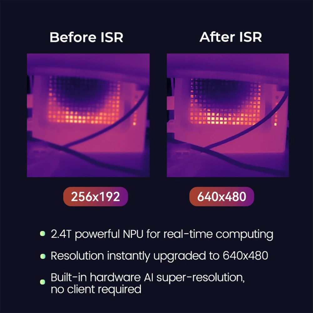 Sipeed T256s AI Thermal Camera - 256x192 IR Sensor with 640x480 AI Super-Resolution, Standalone Touchscreen Thermal Imager for Electronics Repair & Industrial Inspection