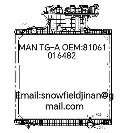MAN truck radiator OEM:81061016482
