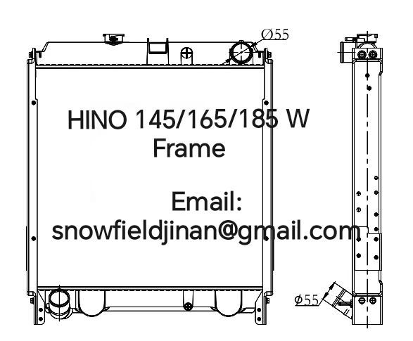 Hino 145/165/185 W Frame truck radiator OEM:S160906860