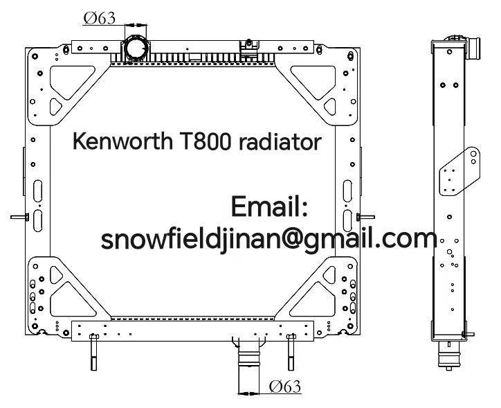 Kenworth T800 truck radiator OEM:2401812AR