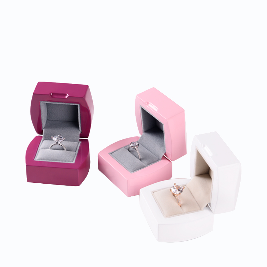FANXI H023 solid wood pink paint custom manufacturers wholesale jewelry packaging boxes