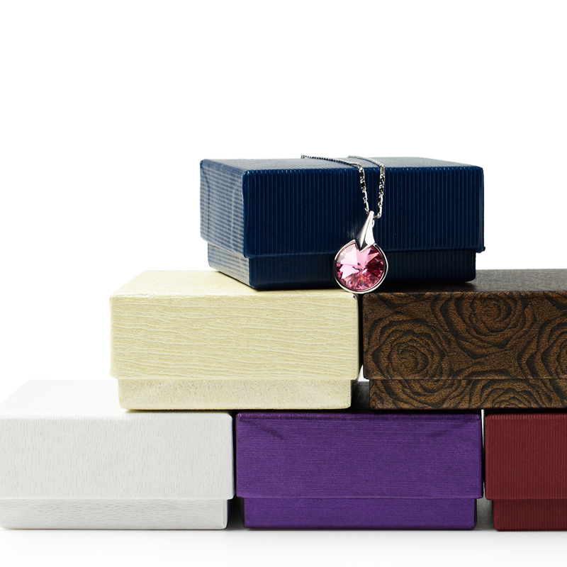 FANXI Cheap Custom Logo Size Packing Box Velvet Foam Insert Ring Necklace Pendant Jewelry Set Gift Packaging Printed Paper Box