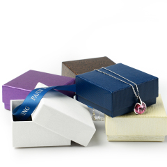 FANXI Cheap Custom Logo Size Packing Box Velvet Foam Insert Ring Necklace Pendant Jewelry Set Gift Packaging Printed Paper Box