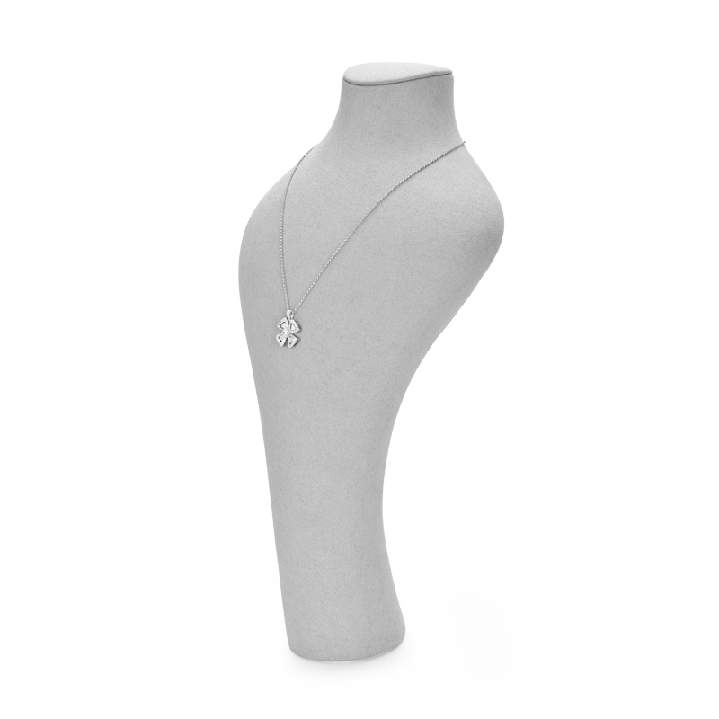 FANXI TT057 high end grey microfiber jewelry display set hold ring pendant luxury jewellery with custom logo and printing