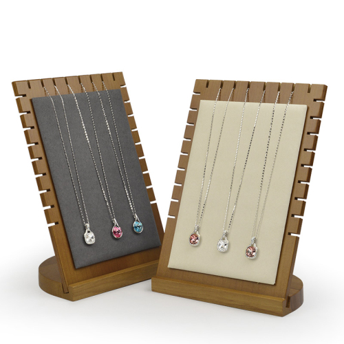 FANXI Wholesale Solid Wood Jewelry Stand Shelf Rack Hanging Necklace Display Holder