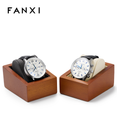 FANXI Custom Watch Display Stand Microfiber solid Wood Jewelry Window Display Set