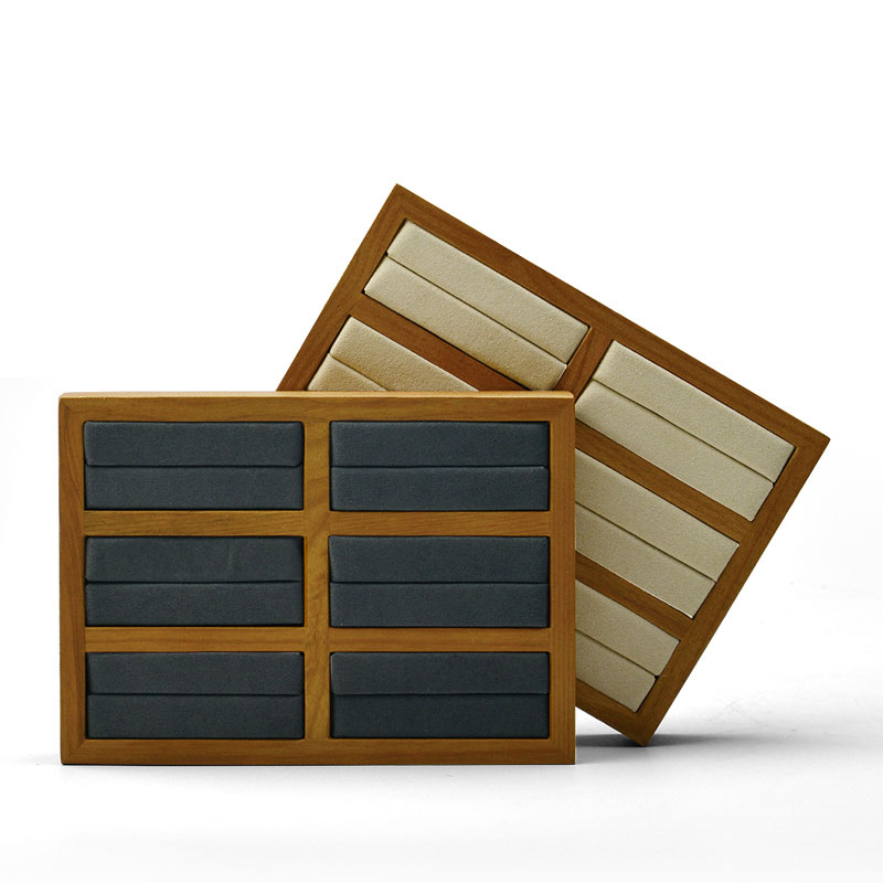 FANXI Wholesale Customized Solid Wood Jewelry Display Stand Fashion Storage Rack Hanging Ring Bangle Display Holder