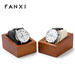 FANXI Custom Watch Display Stand Microfiber solid Wood Jewelry Window Display Set