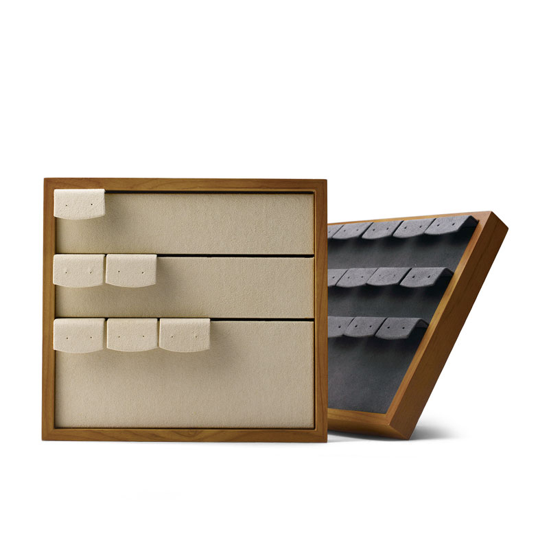 FANXI Wholesale Customized Solid Wood Jewelry Display Stand Fashion Storage Rack Hanging Earring Display Holder