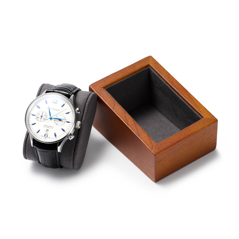 FANXI Custom Watch Display Stand Microfiber solid Wood Jewelry Window Display Set