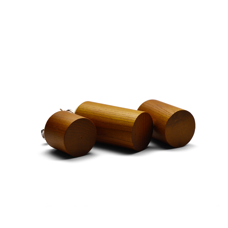 FANXI Round Shape Display stand With Solid Wood Microfiber For Rings Display