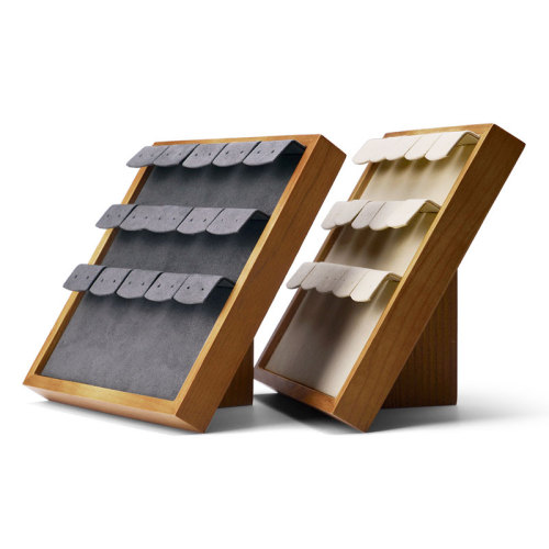 FANXI Wholesale Customized Solid Wood Jewelry Display Stand Fashion Storage Rack Hanging Earring Display Holder