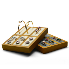 FANXI Wholesale Customized Solid Wood Jewelry Display Stand Fashion Storage Rack Hanging Ring Bangle Display Holder