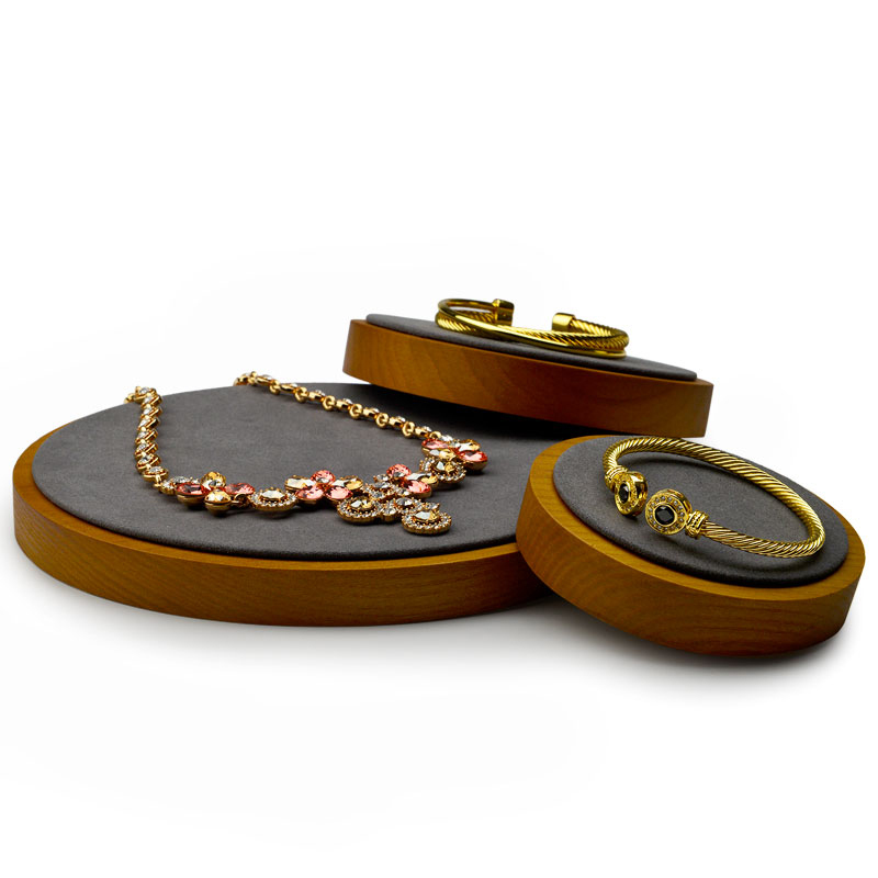 FANXI Factory Jewelry Packaging & Display Solid Wood Ring Necklace Earring Display Stand
