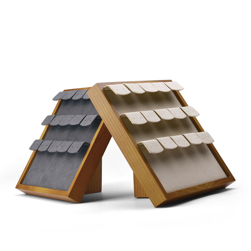 FANXI Wholesale Customized Solid Wood Jewelry Display Stand Fashion Storage Rack Hanging Earring Display Holder