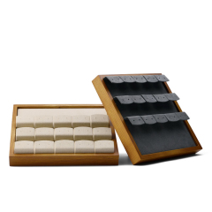 FANXI Wholesale Customized Solid Wood Jewelry Display Stand Fashion Storage Rack Hanging Earring Display Holder