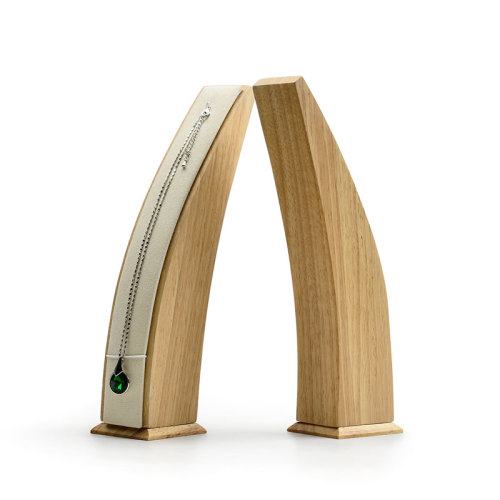 FANXI New Arrivals Custom Wholesale Wooden Necklace And watch Jewelry Display With Microfiber Watch Display