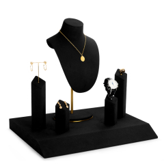 Fanxi TT068 new arrival Black Mirco fiber Display Set for Cabinet Showcase