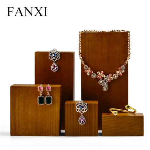 FANXI factory wholesale custom wood jewelry display stand