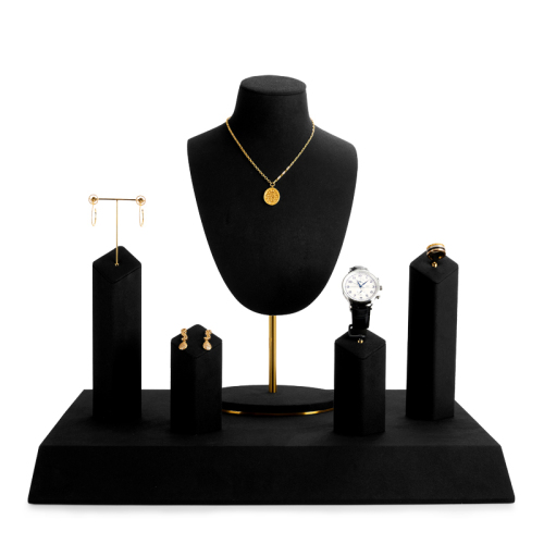 Fanxi TT068 new arrival Black Mirco fiber Display Set for Cabinet Showcase
