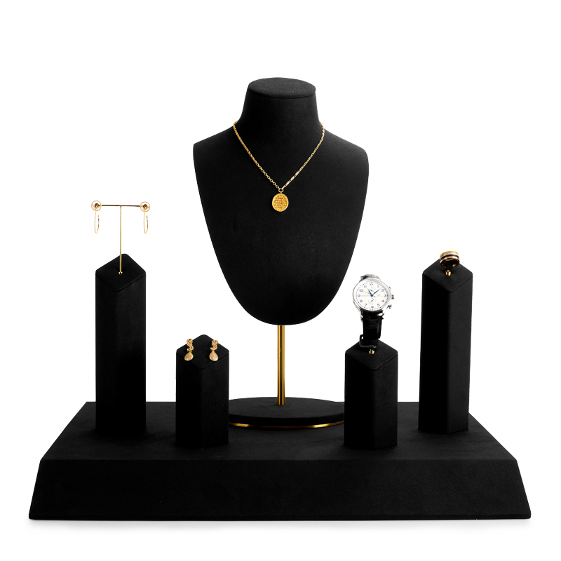 Fanxi TT068 new arrival Black Mirco fiber Display Set for Cabinet Showcase