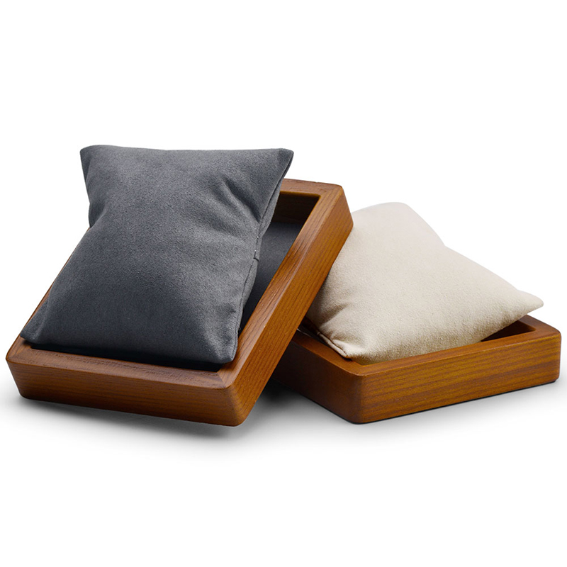 FANXI SM119 High quality wood microfiber pillow bangle watch display stand