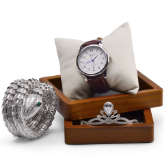 FANXI SM119 High quality wood microfiber pillow bangle watch display stand
